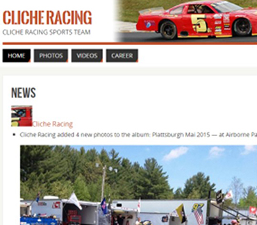 Cliche Racing – WordPress Theme and Facebook Plugin Integration