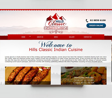 Hills Classic Indian Cuisine – HTML/CSS/Responsive Website