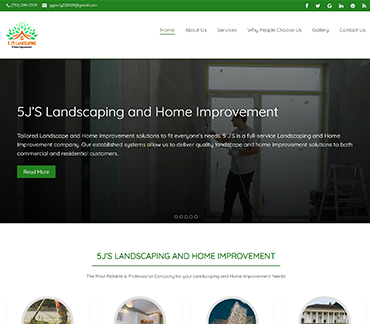 5 J`S Landscaping – WordPress Theme Customization and Page Creation