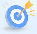 Blue target with a yellow arrow illustrating business growth and goal achievement for WAGZUS